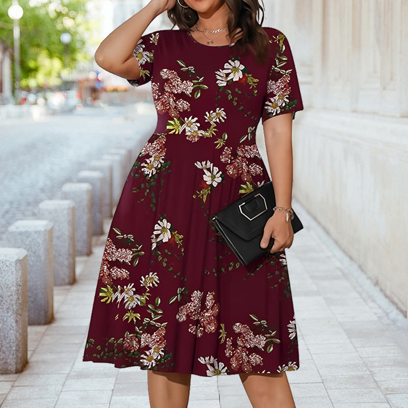 Damen Midikleid mit floralem Design und elegantem Schnitt WW