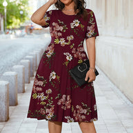 Damen Midikleid mit floralem Design und elegantem Schnitt WW
