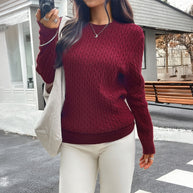 Damen Ausgefallener Strickpullover WW