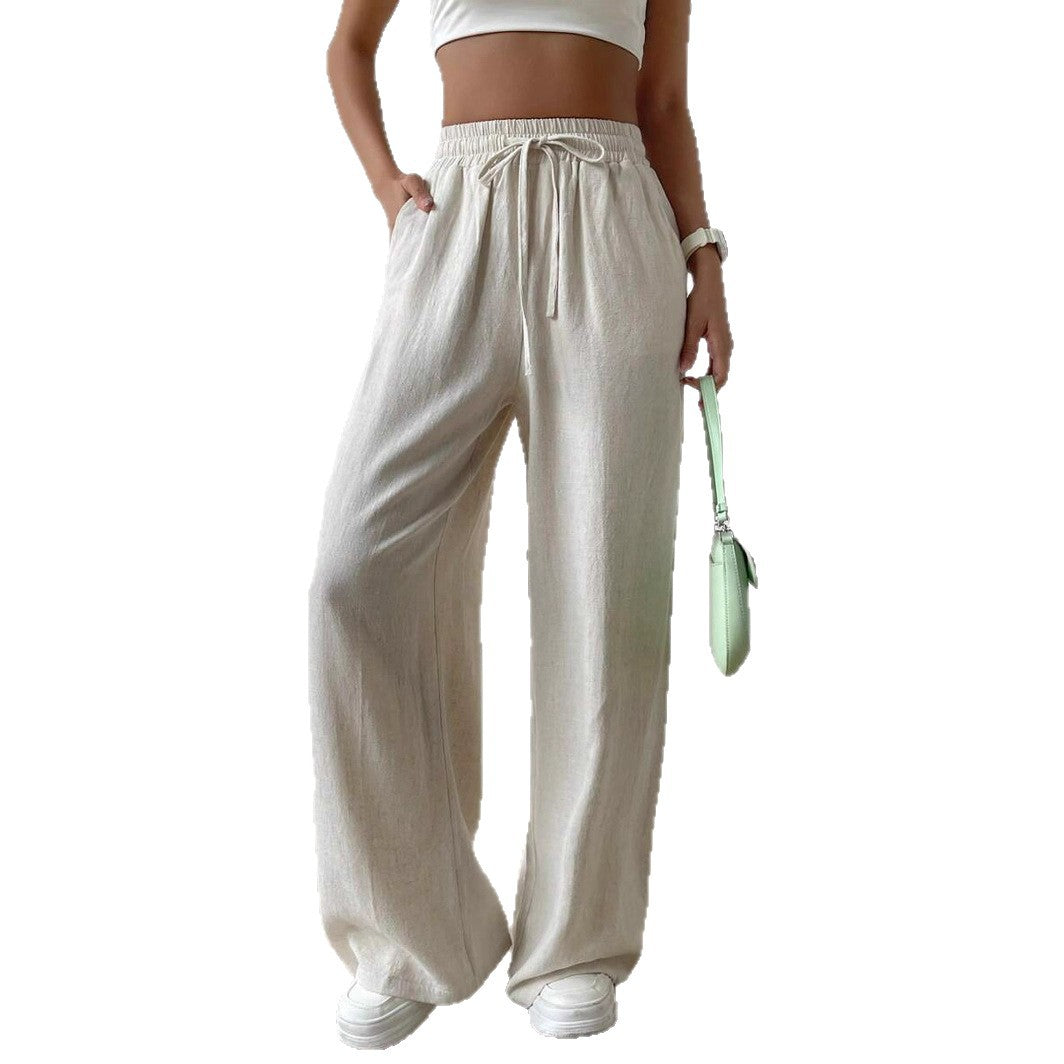 Damen entspannte Leinenhose W&W Mode