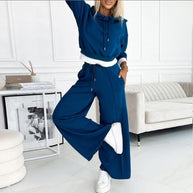 Damen Sportliches Lounge-Set mit weitem Schnitt und Kapuze WW
