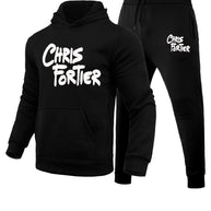 Damen Sportliches Hoodie und Sweatpants-Set mit auffälligem Schriftzug WW