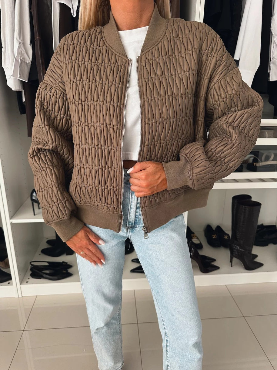 Damen Steppjacke mit komfortabler Passform und elastischen Bündchen WW