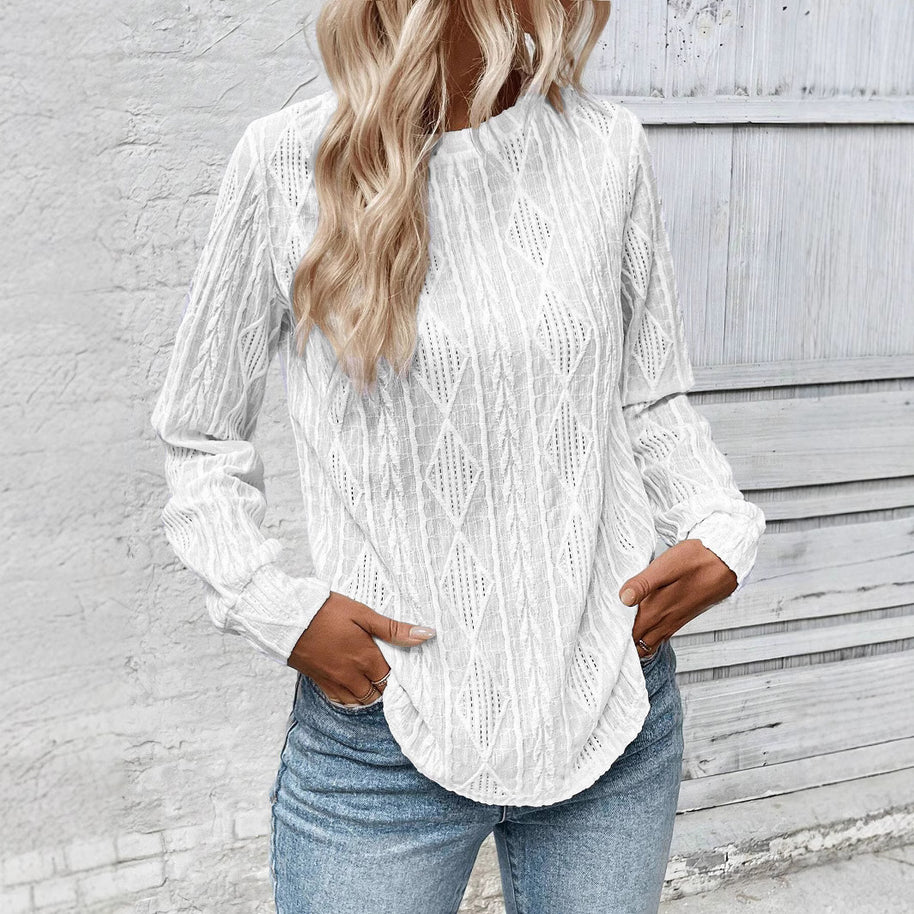 Damen Strickpullover mit strukturiertem Design WW