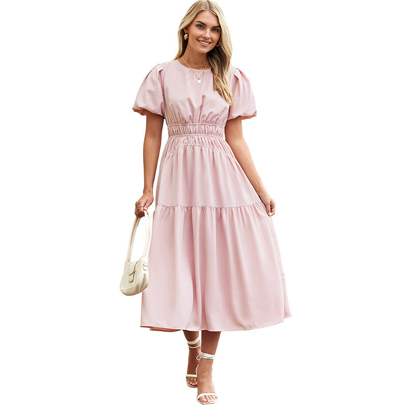 Damen Midikleid mit schickem Volant und Rüschendetails WW