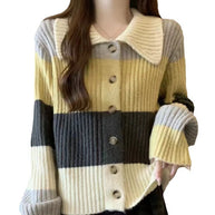 Damen Strickjacke mit breitem Rippdesign und oversized Schnitt WW