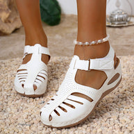 Damen bequeme Sandalen mit anatomisch geformtem Fußbett und luftigen Schlitzdesign WW