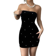 Damen Etuikleid mit innovativem Bustier-Design und eleganten Perlendetails WW