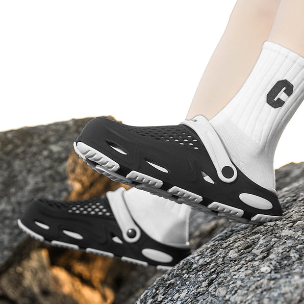 Herren Atmungsaktive Clogs mit verstellbarem Riemen WW