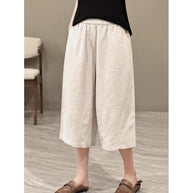 Damen Relaxed Fit Leinen Culotte Shorts WW