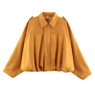 Damen Oversized Wildleder Utility Jacke WW