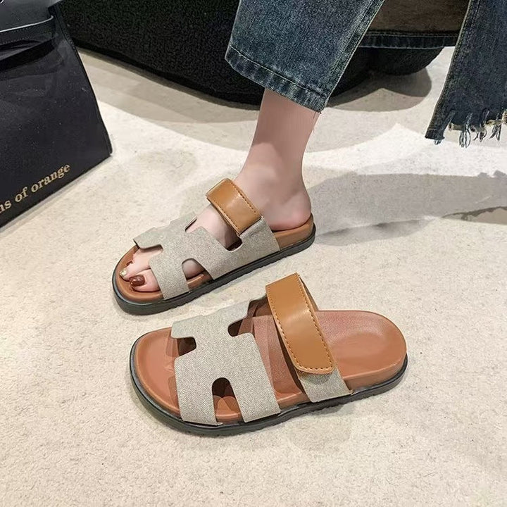 Damen Slip-on-Sandalen mit weichem Material