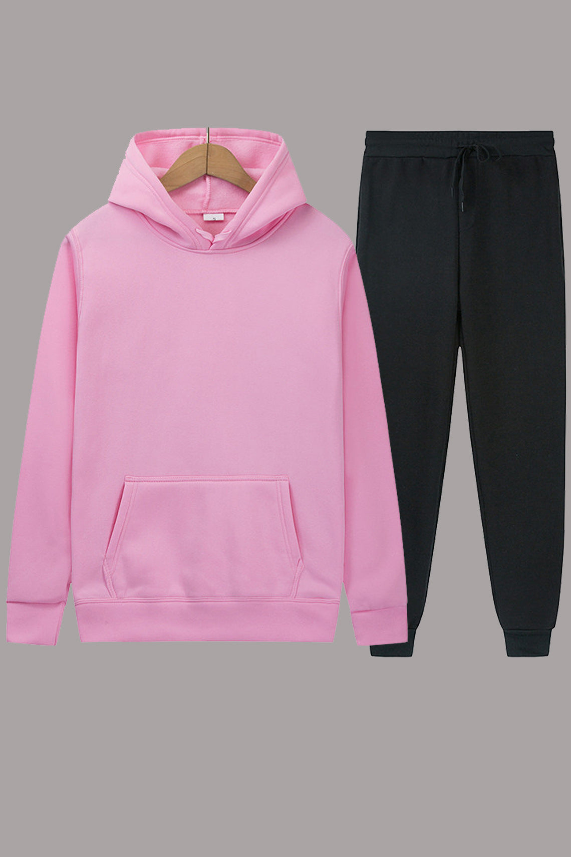 Damen sportliches Hoodie- und Jogginghosen-Set mit elastischem Bund und praktischen Taschen WW