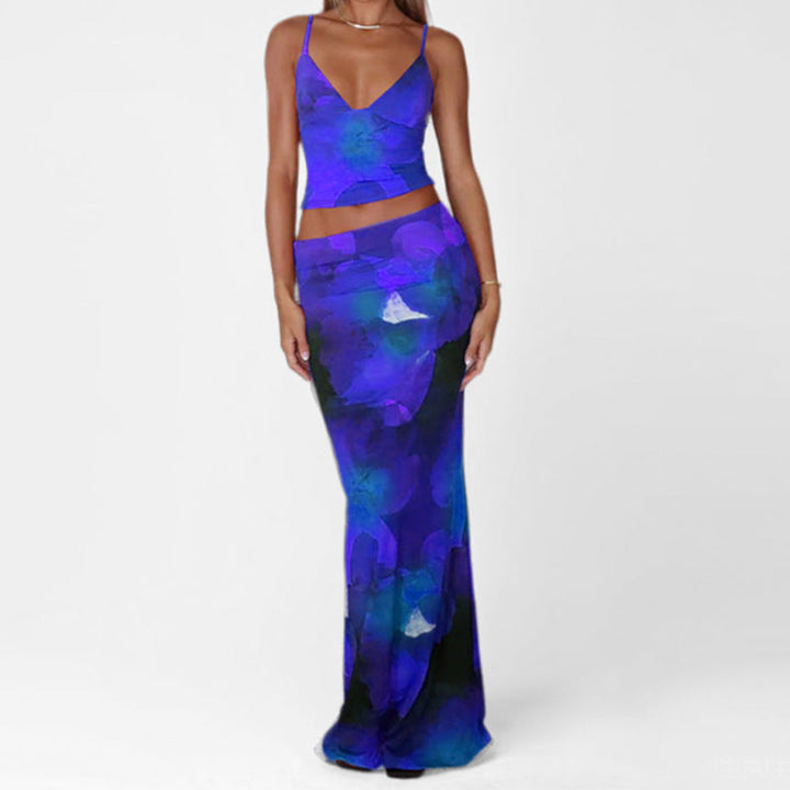 Damen Floral Geschmeidiges Ensemble mit Spaghettiträgern W&W Mode