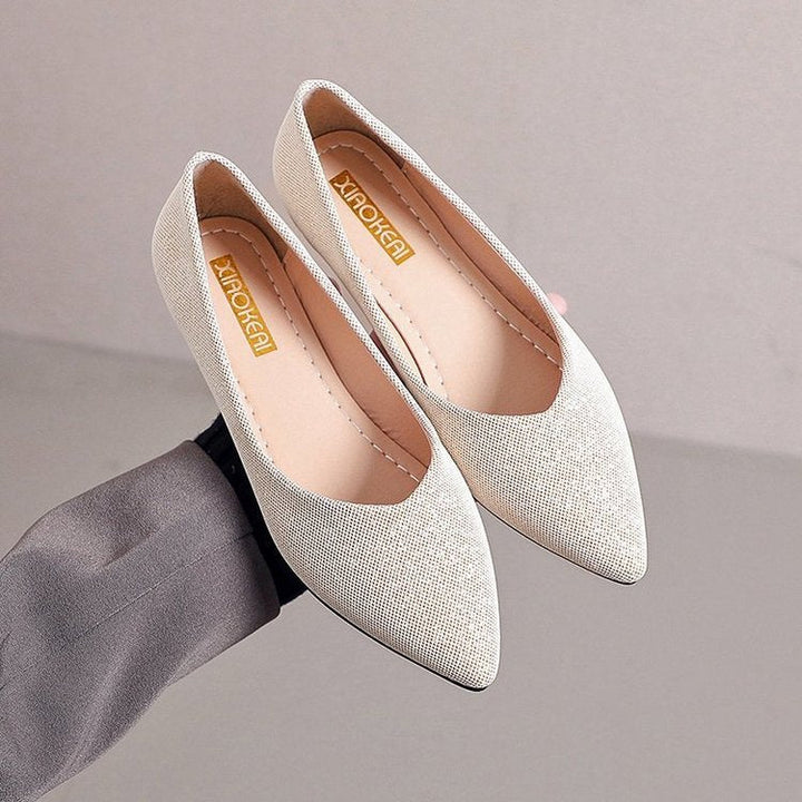 Damen elegante Ballerinas mit schickem Obermaterial und komfortabler Sohle W&W Mode