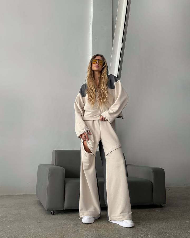 Damen Sportive Loungewear-Kombination mit funktionalen Details WW