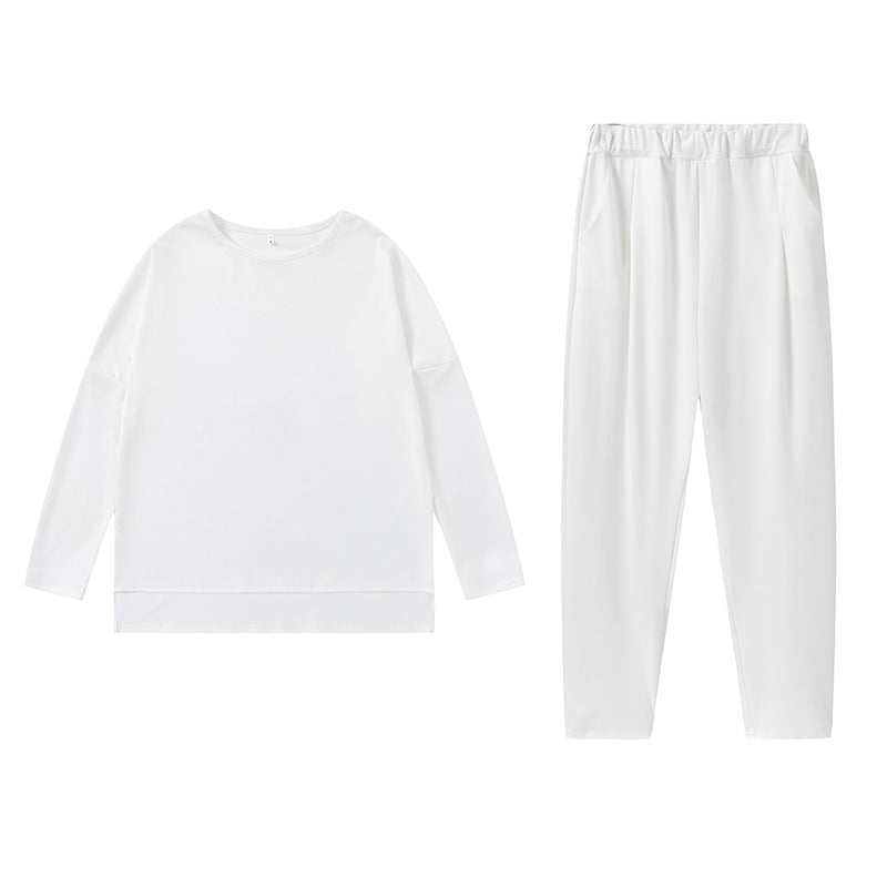 Damen Sportliches Sweat-Outfit mit elastischem Bund und geräumigen Taschen WW