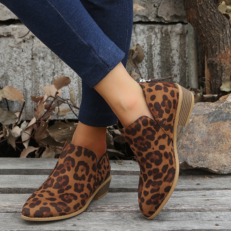 Damen Ankle Boots mit elegantem Reißverschluss und komfortablem Blockabsatz WW