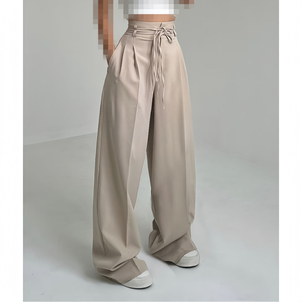 Damen Weite Hochbund-Hose mit raffinierter Drapierung WW