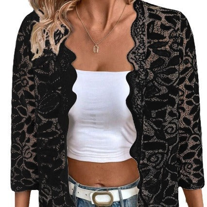 Damen Spitzenjacke mit eleganten Details WW