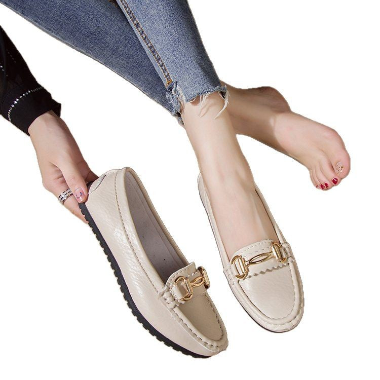 Damen Mokassins mit elegantem Schnallen-Detail und markantem Designs W&W Mode
