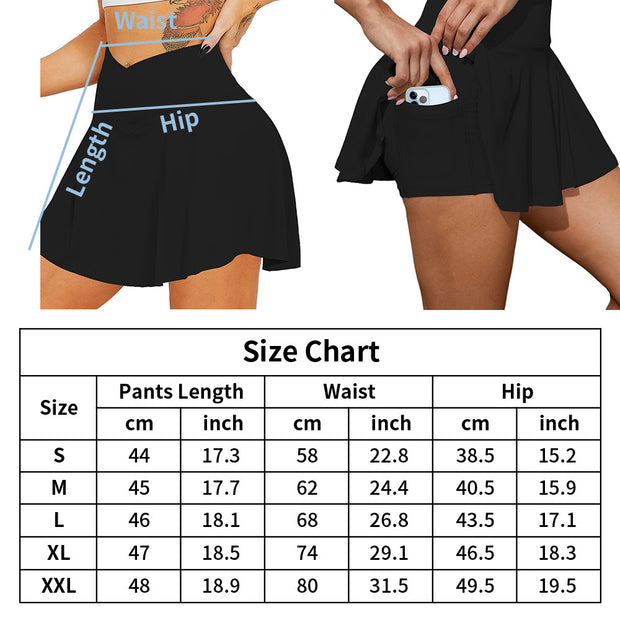 Damen Sportrock mit integrierter Leggings und atmungsaktiver Technologie WW