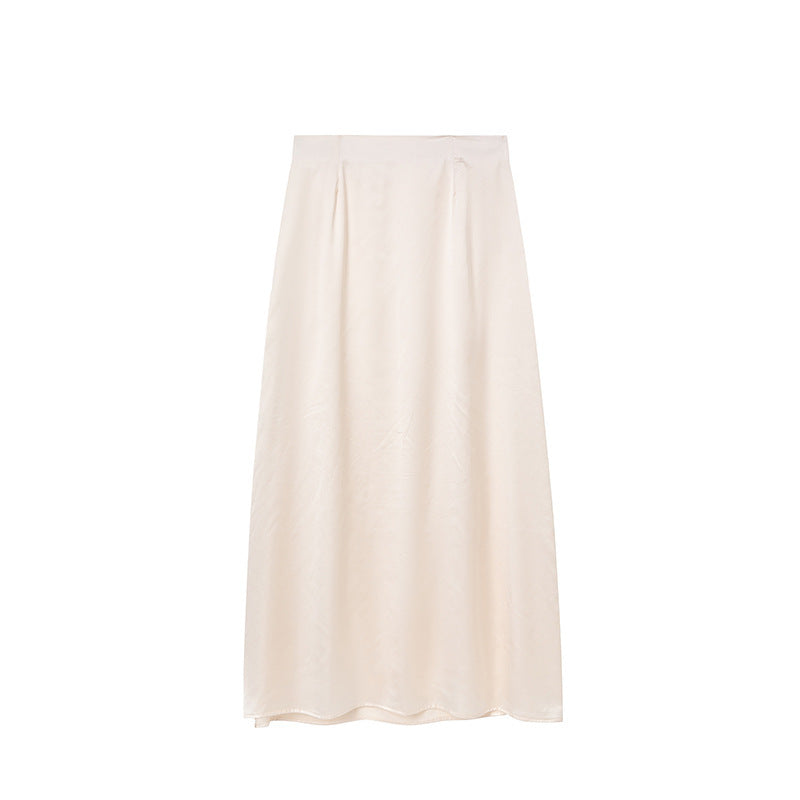 Damen Hochtaillierter Falten Maxi Rock WW