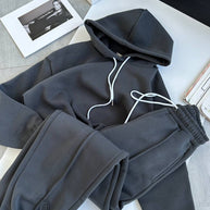 Damen sportliches Hoodie und Jogginghose Set mit elastischem Bund WW