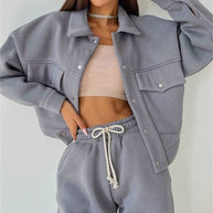 Damen Sportliches Set aus Oversize-Jacke und bequemen Joggerhosen WW