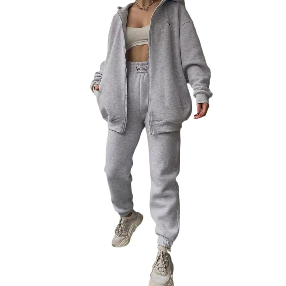 Damen lässiger Oversized Hoodie mit durchgehendem Reißverschluss und praktischen Kängurutaschen WW