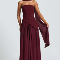 Damen Abendkleid mit asymmetrischem Schnitt WW