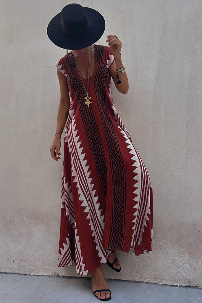 WW | Lässiges Kleid Urlaub Damen Lockeres Kleid