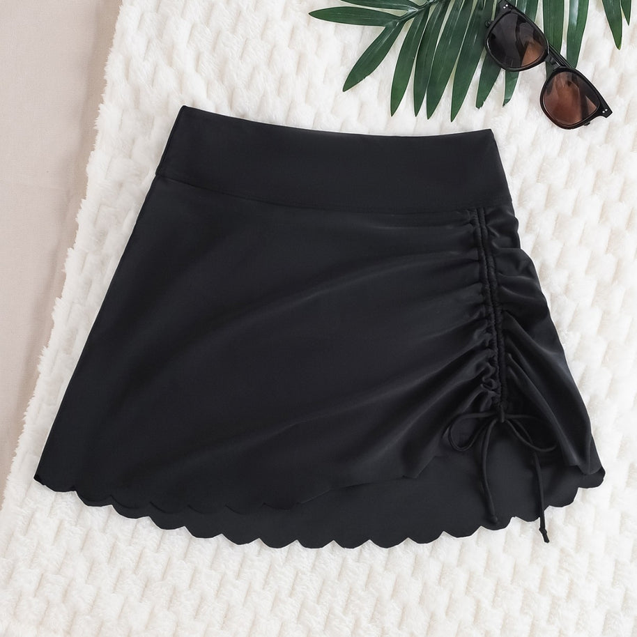 Damen Baderock mit asymmetrischer Raffung und elegantem Wellenabschluss WW