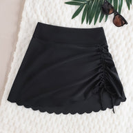 Damen Baderock mit asymmetrischer Raffung und elegantem Wellenabschluss WW
