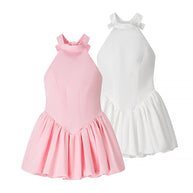 Damen Ballettkleid mit offenem Rücken und schwingendem Rock WW