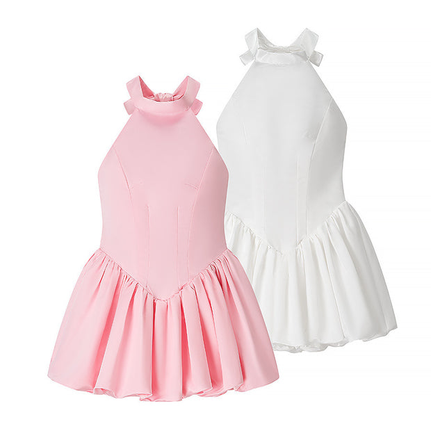 Damen Ballettkleid mit offenem Rücken und schwingendem Rock WW