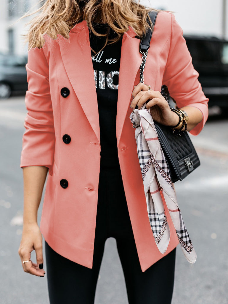 Damen Klassischer Double-Breasted Blazer im Tailored Fit WW