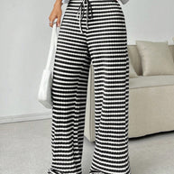 Damen bequeme Relaxhose mit weichem Material und elastischem Bund WW
