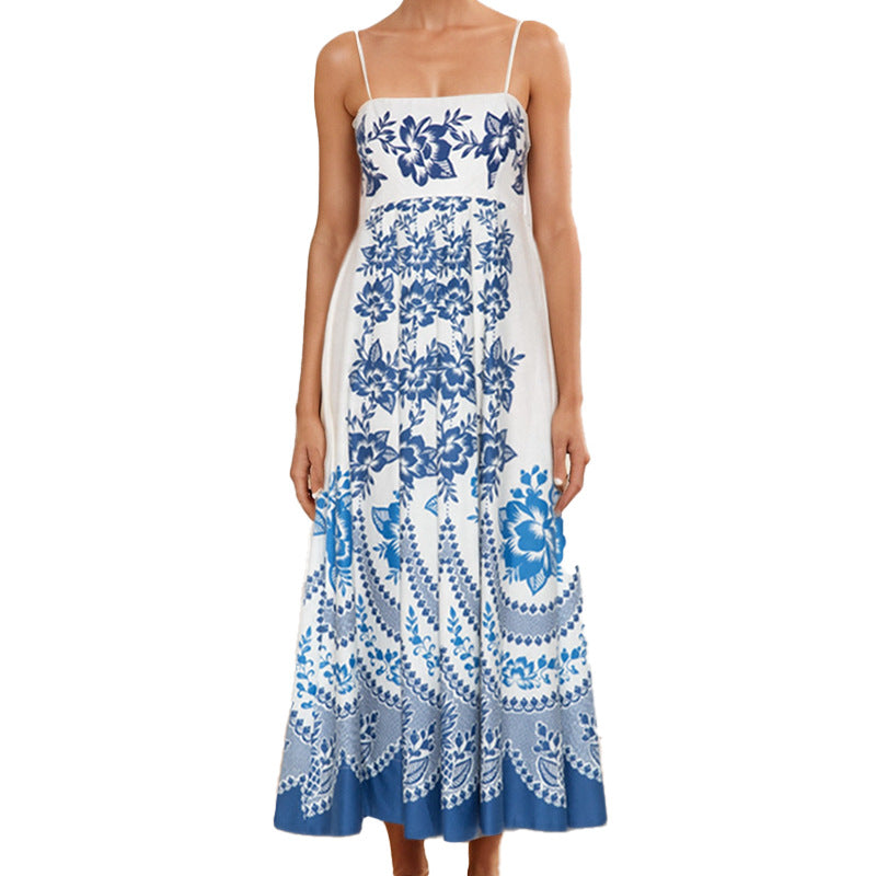 Damen Maxi-Kleid mit elegantem floralen Design und schwingendem Rock W&W Mode