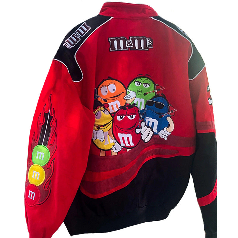 Damen Streetstyle Jacke mit buntem Logo-Design WW