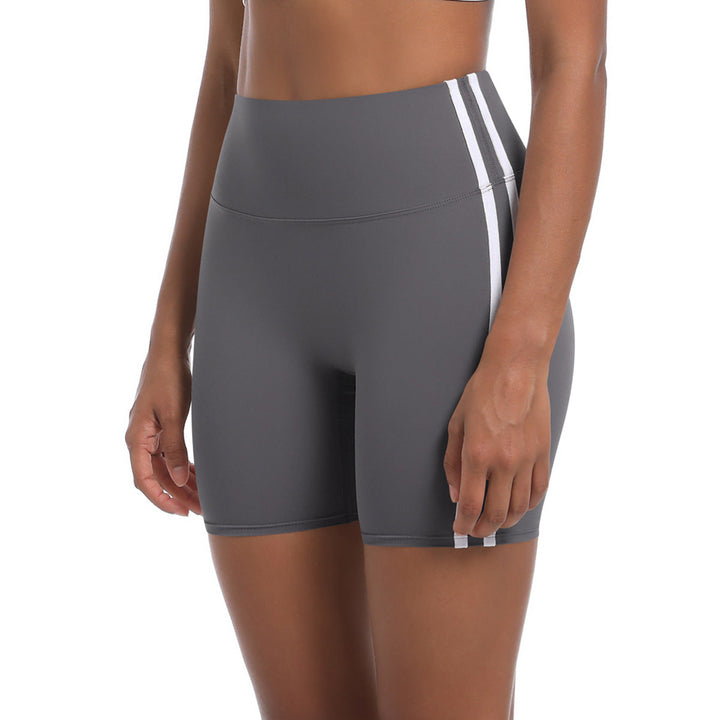 Damen Sportliche Shorts mit hohem Bund und strategischen Einsätzen für aktiven Komfort W&W Mode