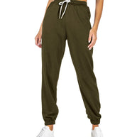 Damen bequeme Sweatpants mit elastischem Bund und Taschen WW