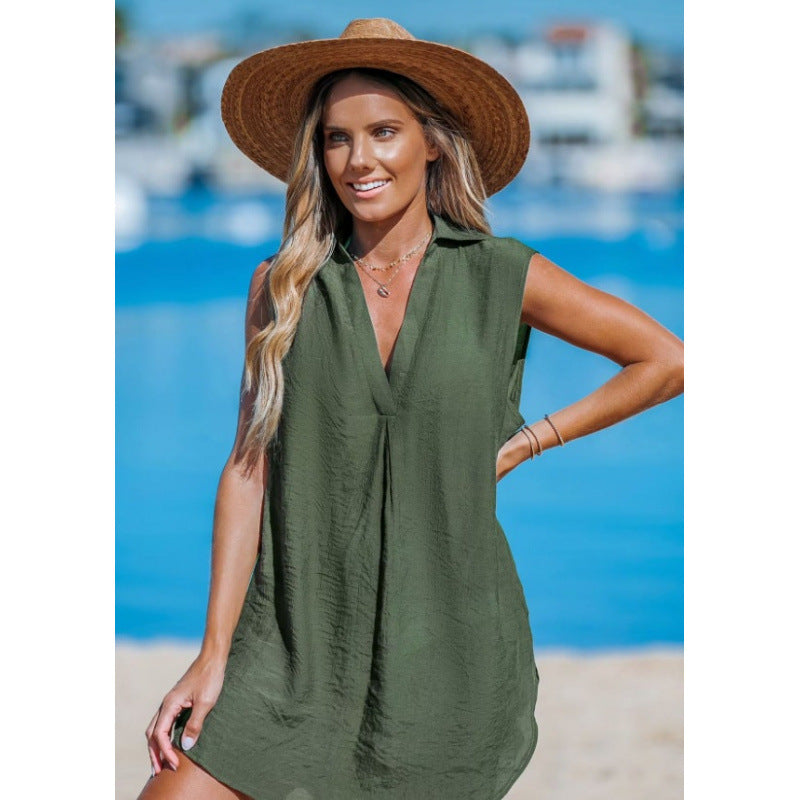 Damen Strandkleid mit leichter, luftiger Baumwolle WW