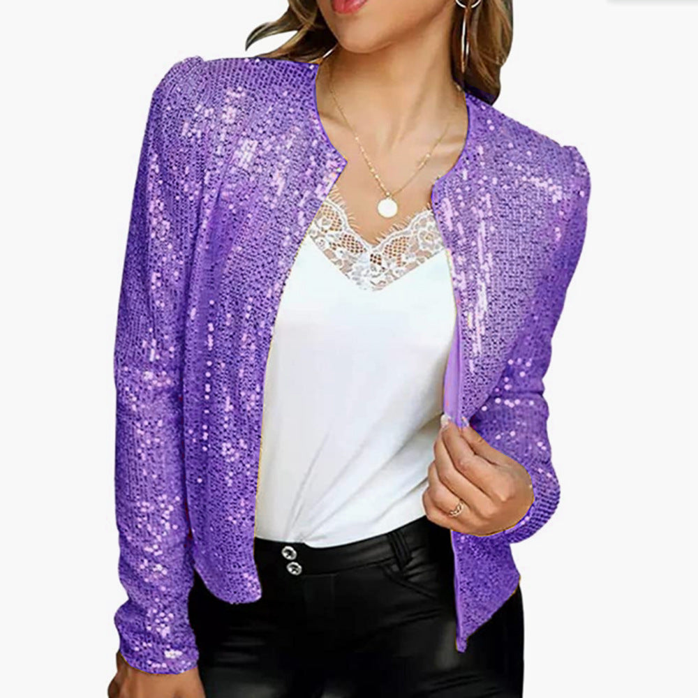 Damen Glitzernde Strickjacke WW