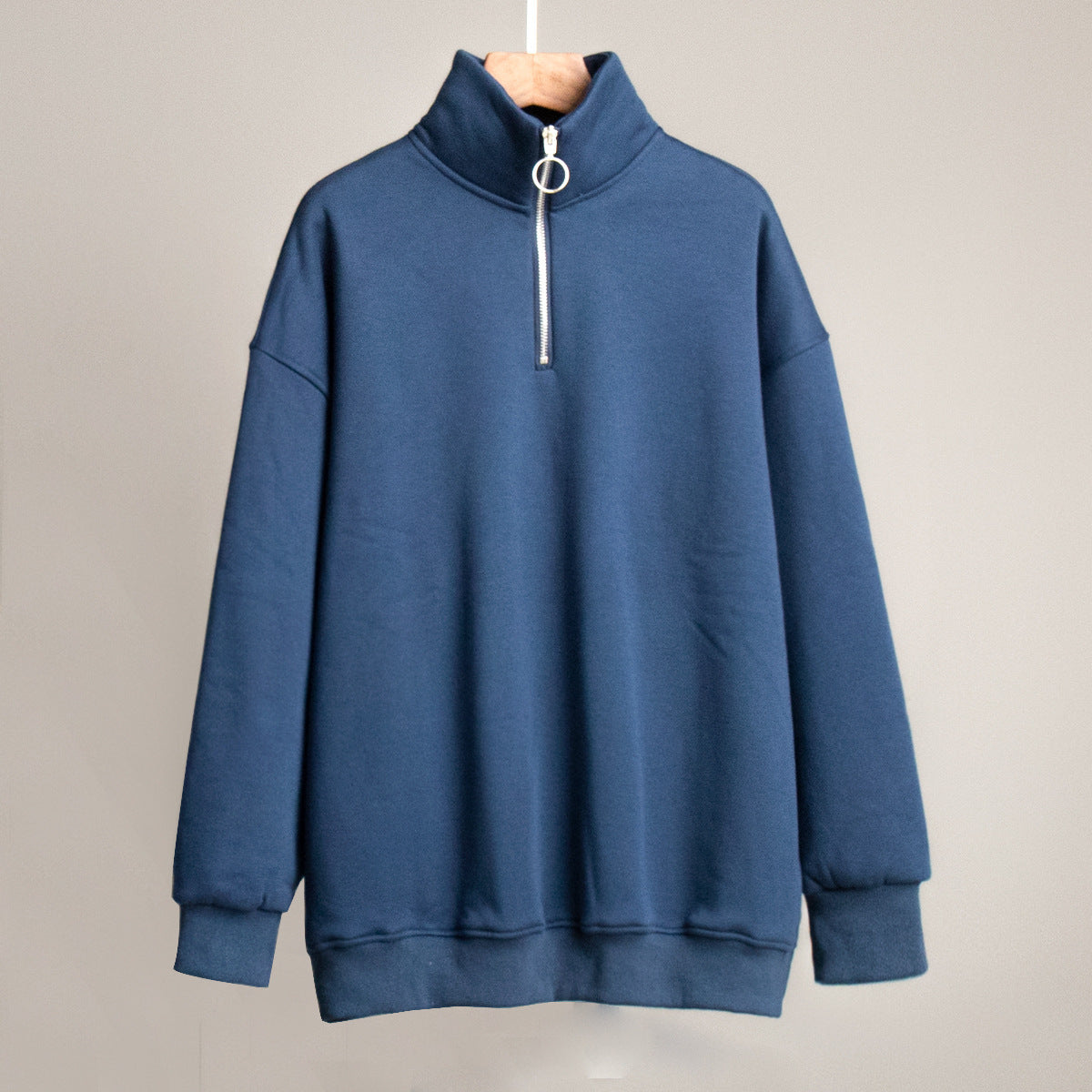 Damen Sportlicher Stehkragen Pullover WW