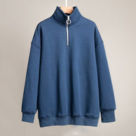 Damen Sportlicher Stehkragen Pullover WW