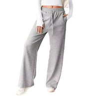 Damen Bequeme und lässige Freizeithose mit elastischem Bund und seitlichen Taschen WW
