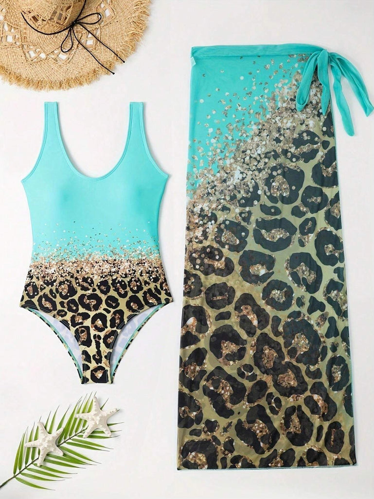 Damen Hochgeschnittenes Monokini Badeanzug WW