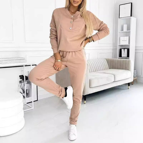 Damen Casual Jumpsuit mit asymmetrischem Ausschnitt und Knopfdetails