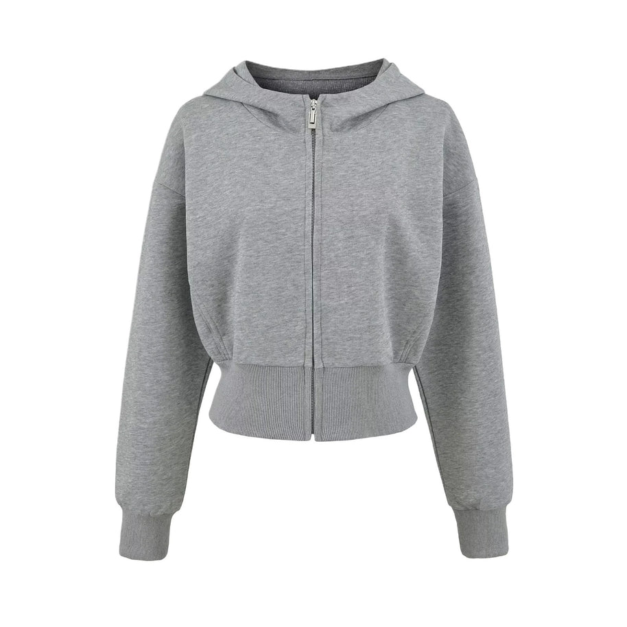 Damen Sportliche Kapuzenjacke mit lässigem Schnitt und praktischen Reißverschlusstaschen WW